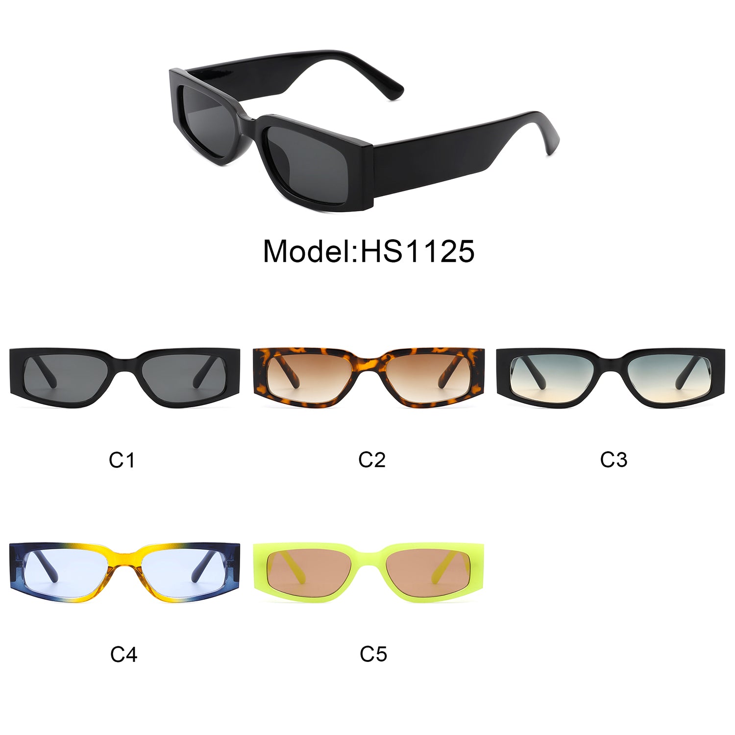 S2092 - Women Cat Eye Fashion Sunglasses Black