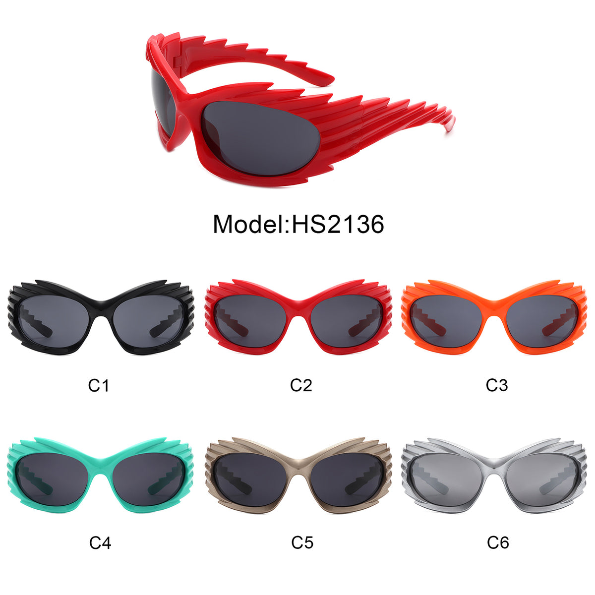 Sports Shades Sunglasses, Wrap Around Sunglasses