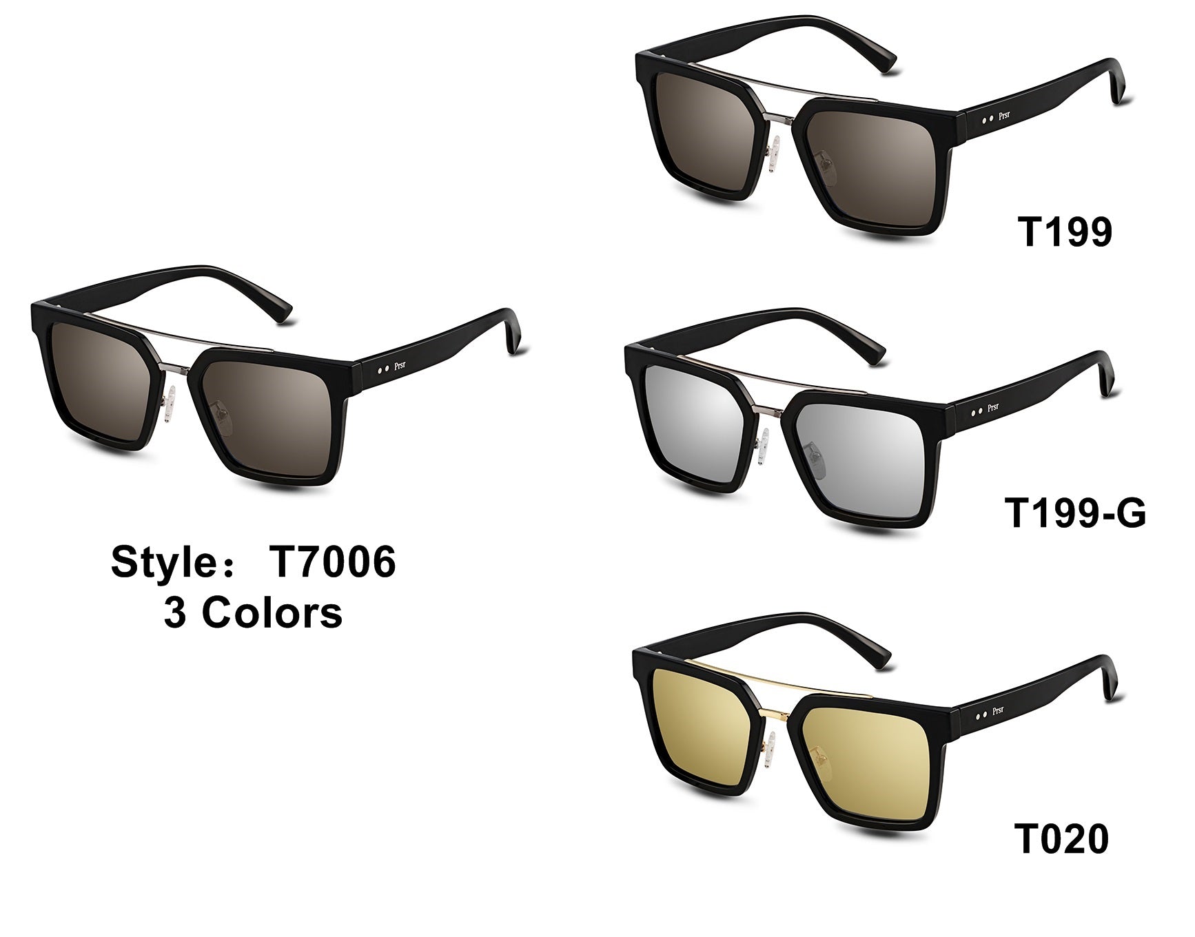 TLM Polarized Retro Square Sunglasses